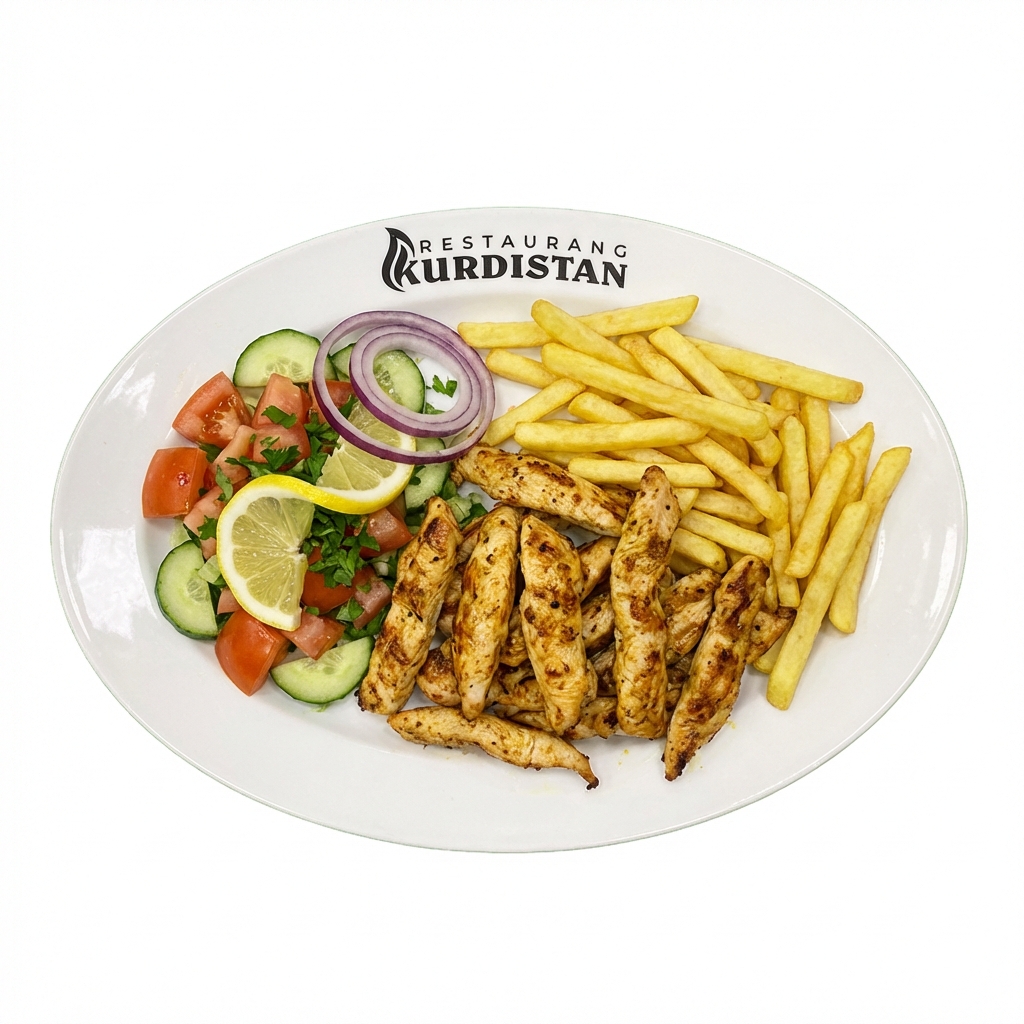 Bild på Kycklingtallrik med Strips/Ris