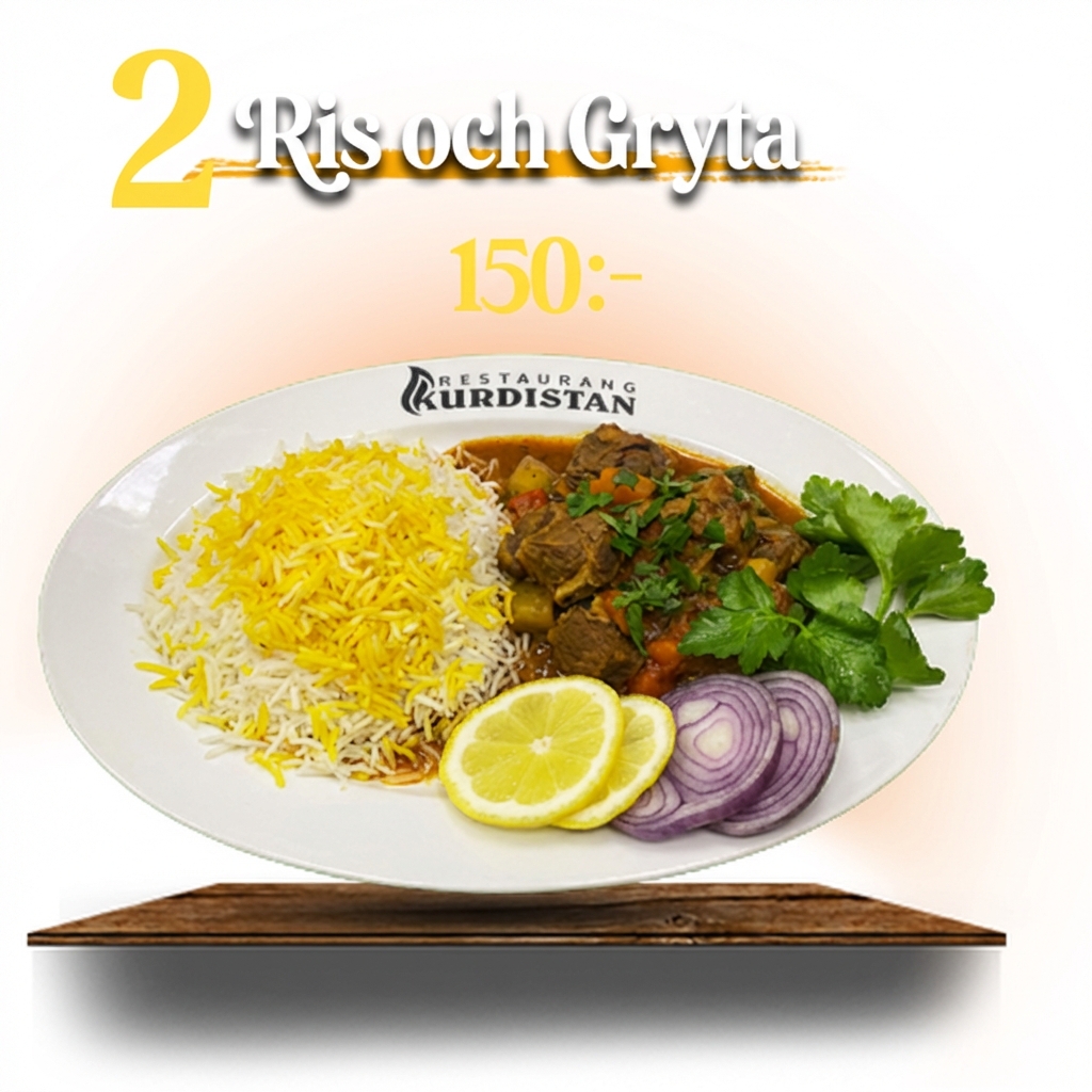 Bild på Ris och Gryta Tallrik