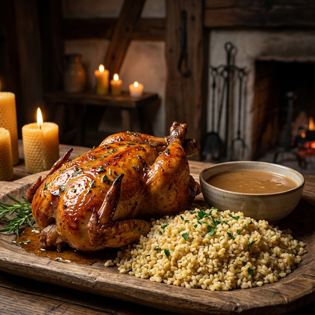 Bild på Varjagernas helstekta dvärgkyckling