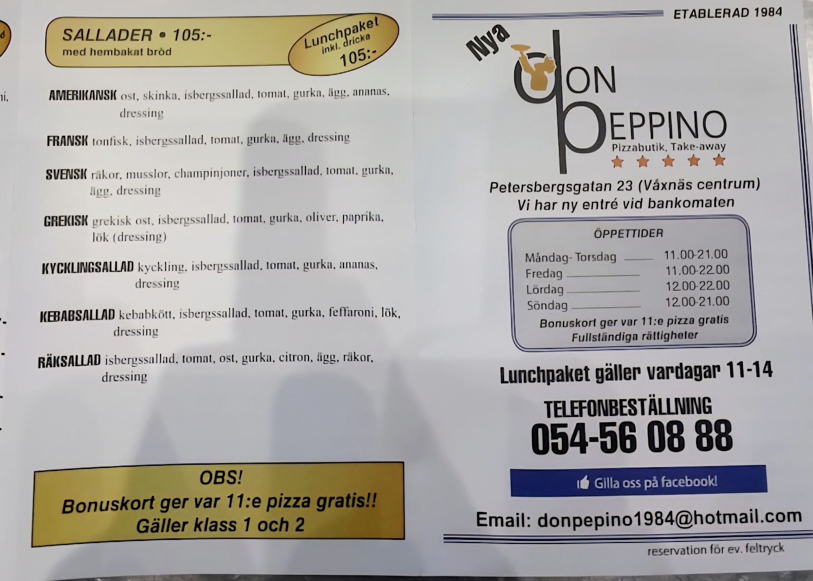 Restaurang & Pizzeria Don Peppino Våxnäs